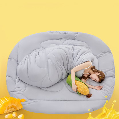 Solid Color Breathable Soft Comforter - Gray - King - image 24