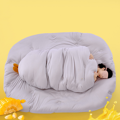 Solid Color Breathable Soft Comforter - Gray & White - King - image 11