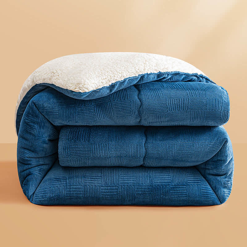 Thick Warm Plush Fleece Blanket with Comforter - image 19