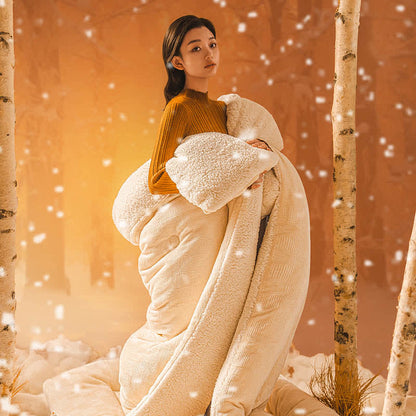 Thick Warm Plush Fleece Blanket with Comforter - image 16