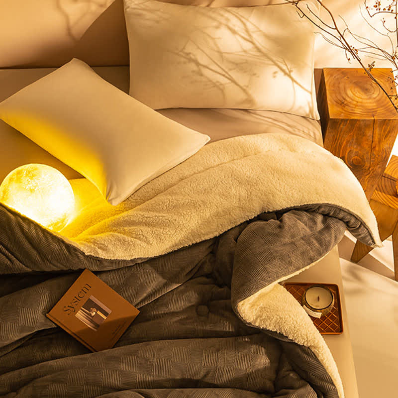 Thick Warm Plush Fleece Blanket with Comforter - image 12