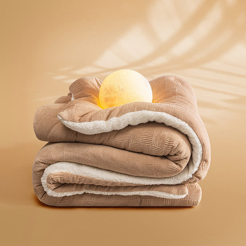 Thick Warm Plush Fleece Blanket with Comforter - image 17