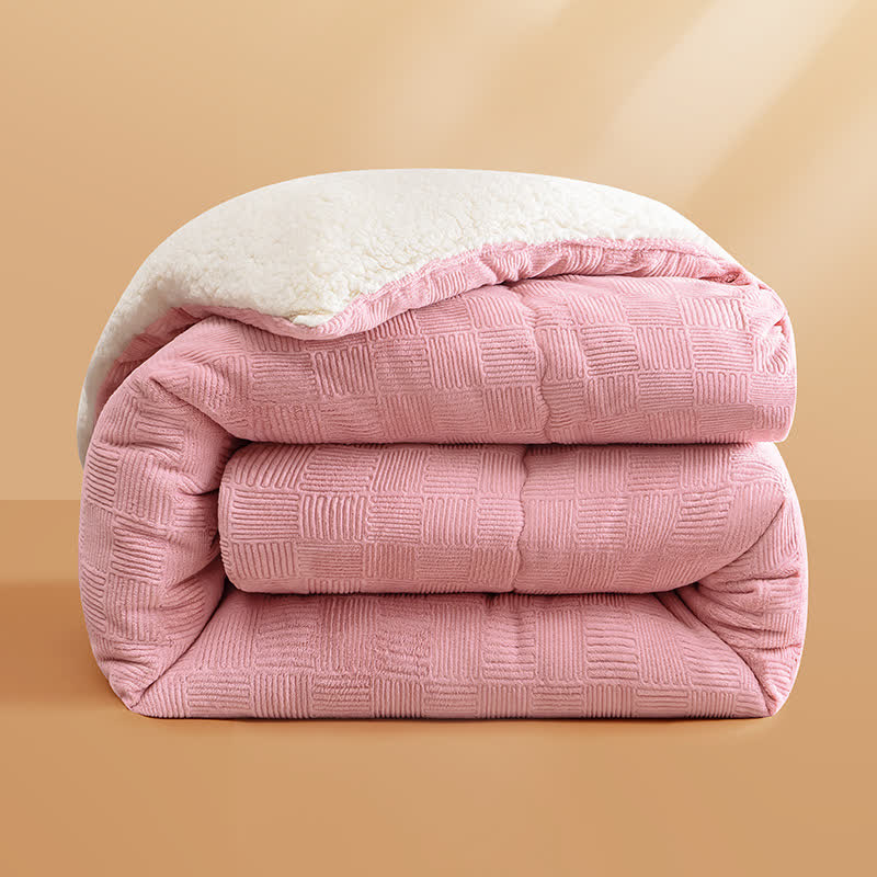 Thick Warm Plush Fleece Blanket with Comforter - image 2
