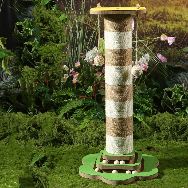 Anti-scratch Sisal Post Pet Toy - 14.57" W x 14.57"D  x 27.95"H - image 0