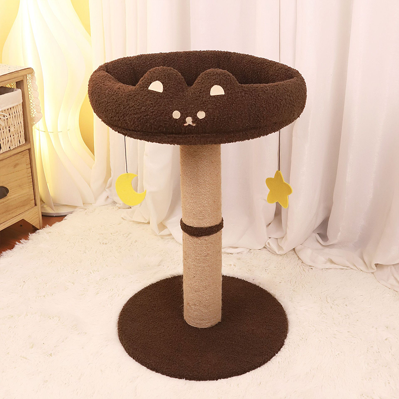 Cartoon Vertical Cat Scratching Post Bed - A - 16.54"W x16.54"D x25.60"H - image 3
