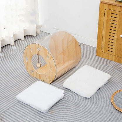 Wooden Space Capsule Cat House - image 4
