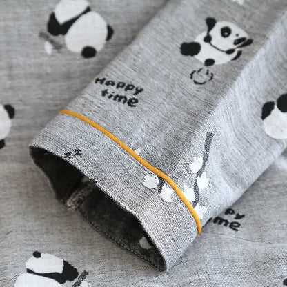 Cute Panda Couple Cotton Pajama Set - image 7