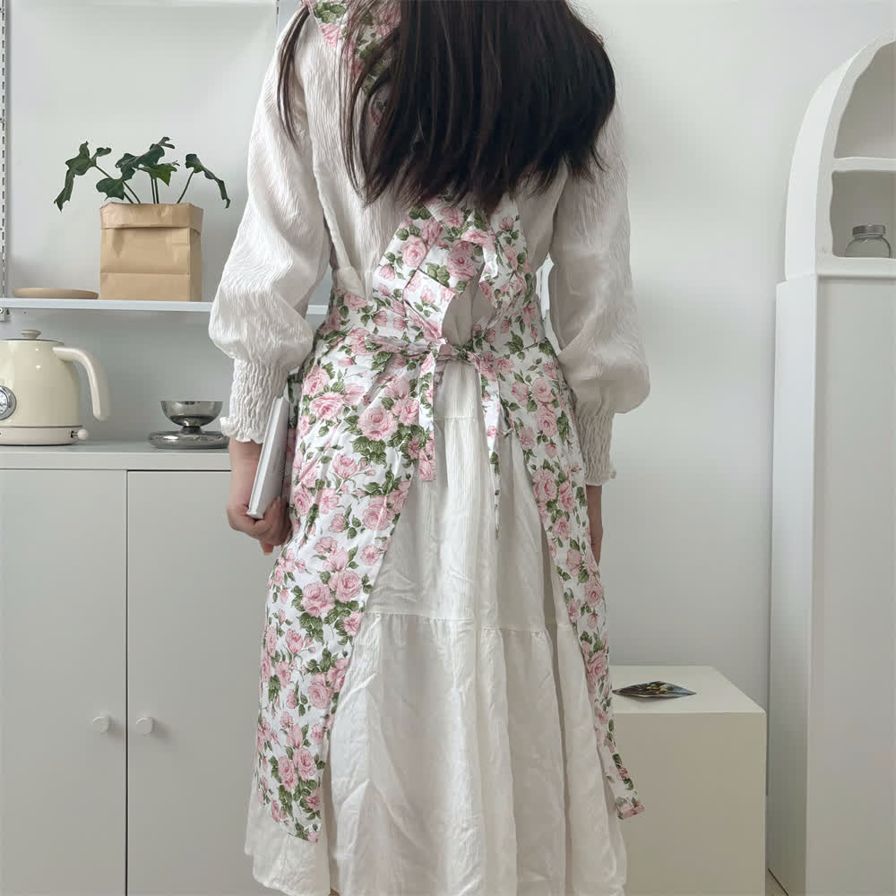 Pastoral Rose Artist's Smock Apron - image 8