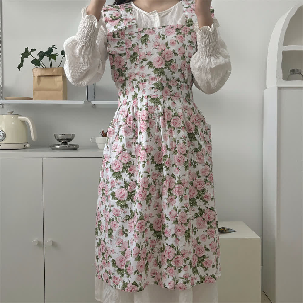 Pastoral Rose Artist's Smock Apron - image 9