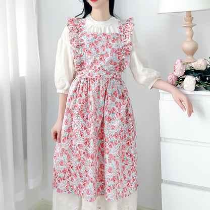 Rural Tulip Kitchen Gardening Apron - Pink - image 0