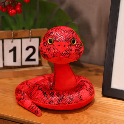 Colorful Mascot Snake New Year Gift - Black Red - 1.57"W x7.87"L x 7.87"H - image 7