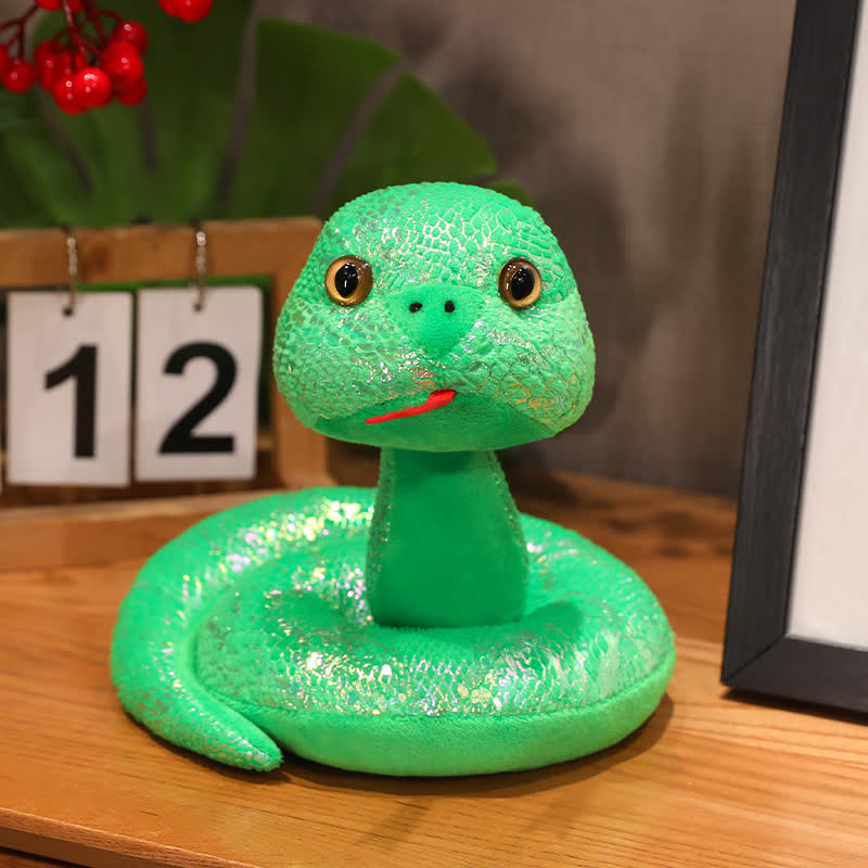 Colorful Mascot Snake New Year Gift - Dark Green - 1.57"W x7.87"L x 7.87"H - image 4