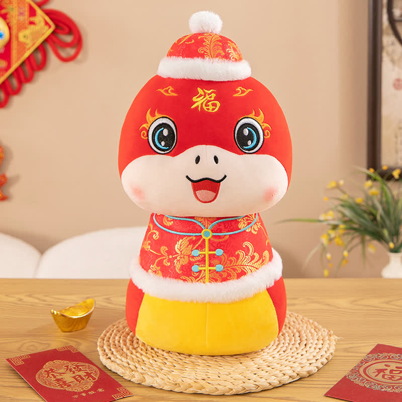 New Year Mascot Snake Doll Plush Toy - 2PCS - 19.69"W x 10.24"L x 19.69"H - image 4