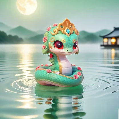 Year of the Snake Mascot Resin Ornament - 2PCS - 3.54"W x 3.15"L x 4.72"H - image 0