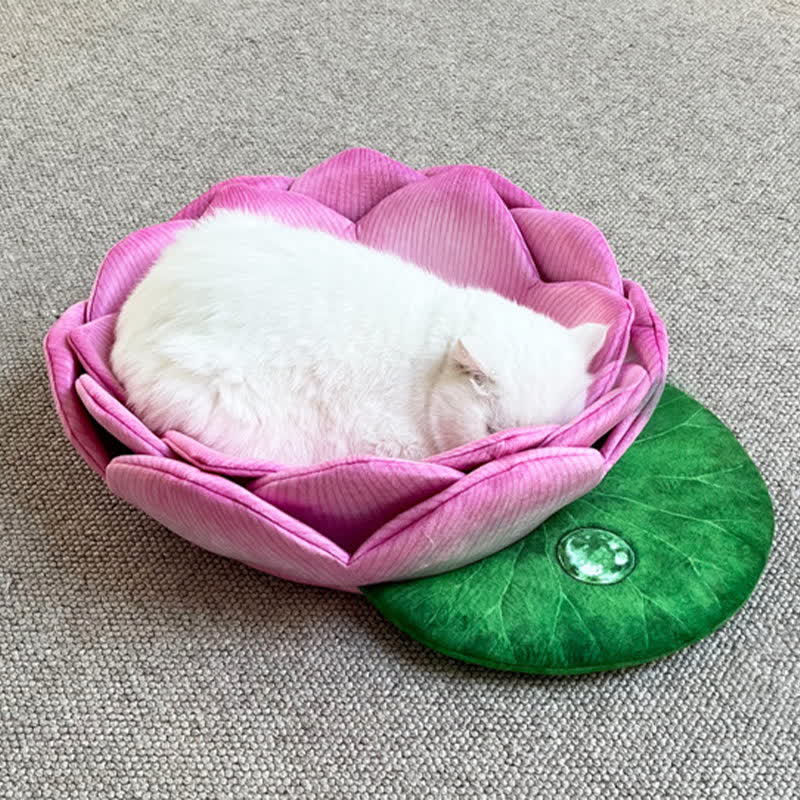 Lotus Shaped Warm Fleece Pet Bed - image 3