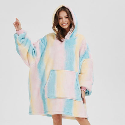 Sherpa Wearable Blanket Hooded Nightgown - One Size - image 0