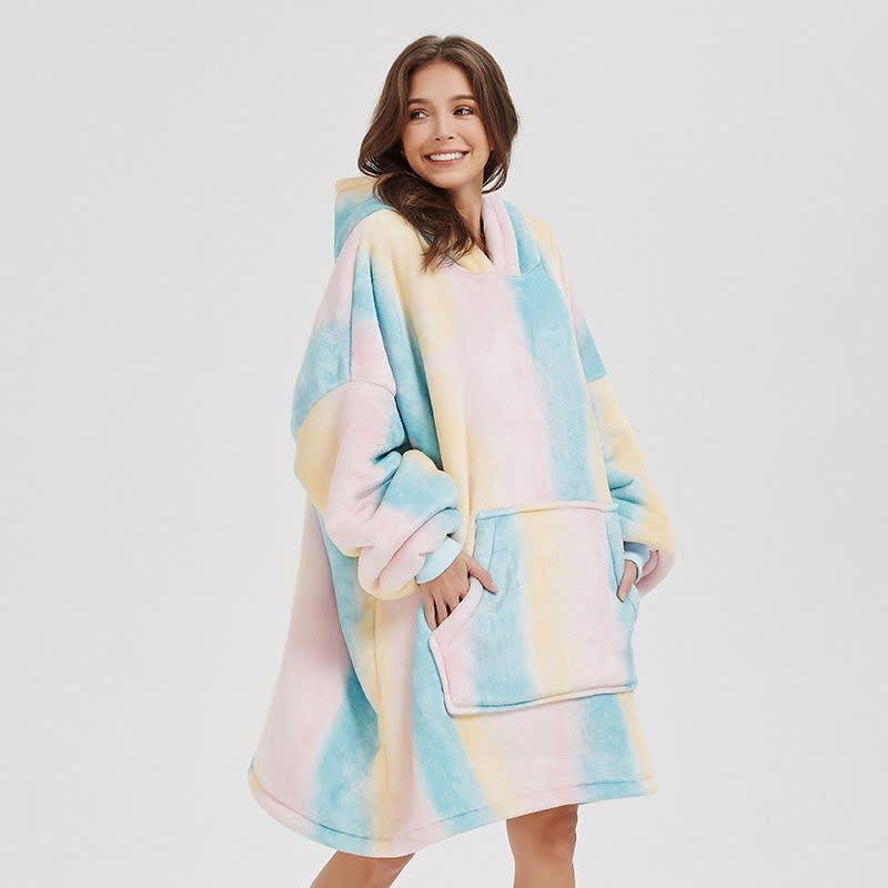Sherpa Wearable Blanket Hooded Nightgown - image 1
