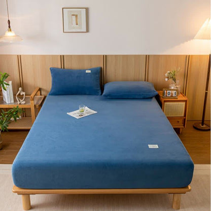 Solid Color Soft Flannel Fitted Sheet - image 3