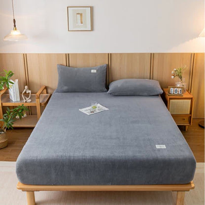 Solid Color Soft Flannel Fitted Sheet - image 14