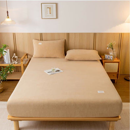 Solid Color Soft Flannel Fitted Sheet - image 12