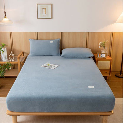 Solid Color Soft Flannel Fitted Sheet - image 5