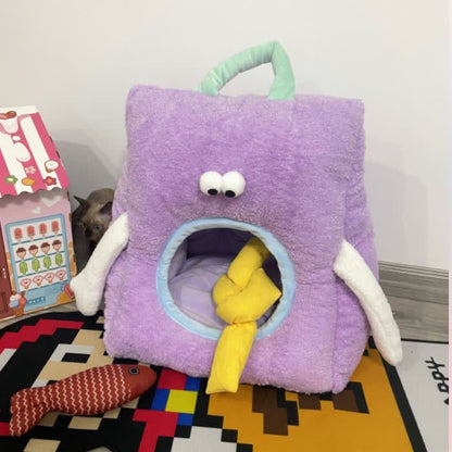  Removable Washable Semi-Closed Cat Bed - image 6