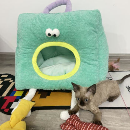  Removable Washable Semi-Closed Cat Bed - image 2