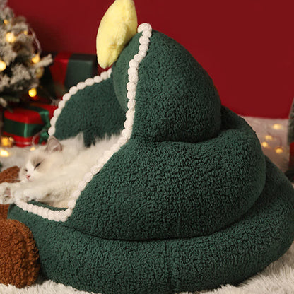 Christmas Tree Soft Fleece Pet Bed - image 1