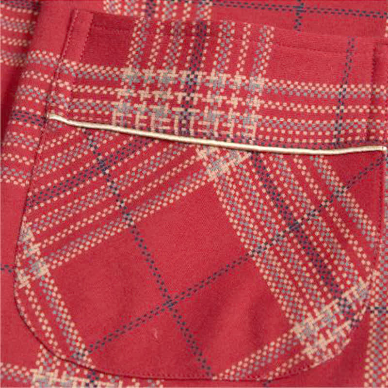 Lattice Cotton Long Sleeves Pajama Set - image 4