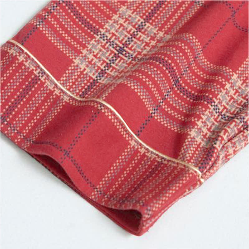 Lattice Cotton Long Sleeves Pajama Set - image 5