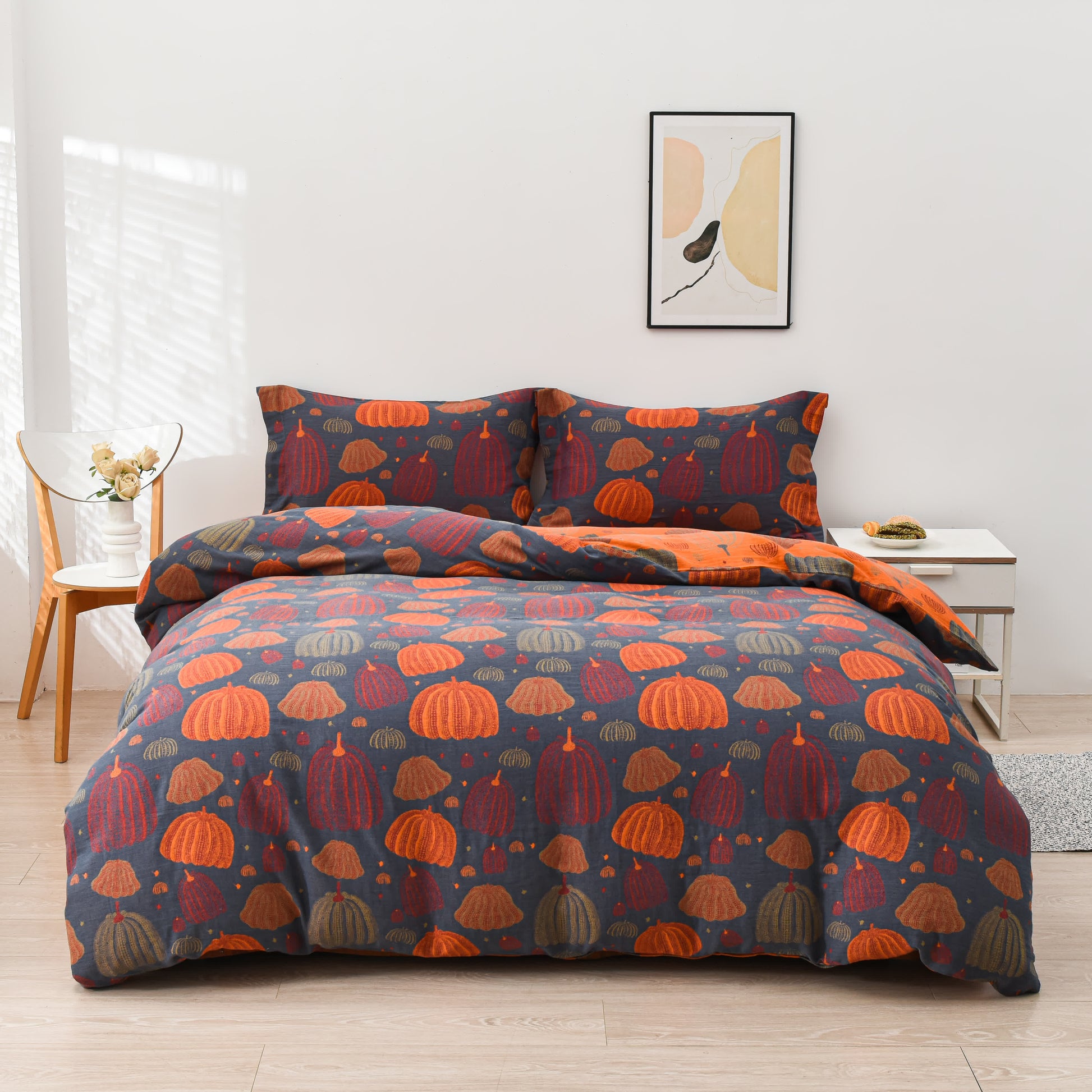 Pumpkin Cotton Gauze Bedding Set (4PCS) - image 1