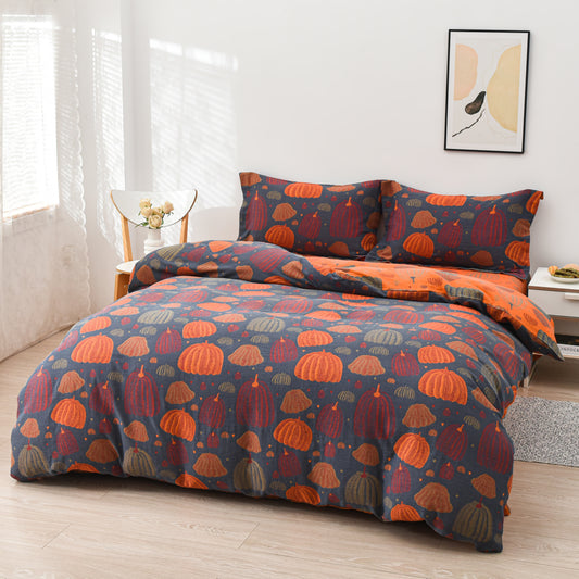 Pumpkin Cotton Gauze Bedding Set (4PCS) - King - image 0