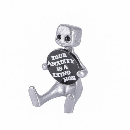 Tiny Robot Resin Statue with Slogan - image 5