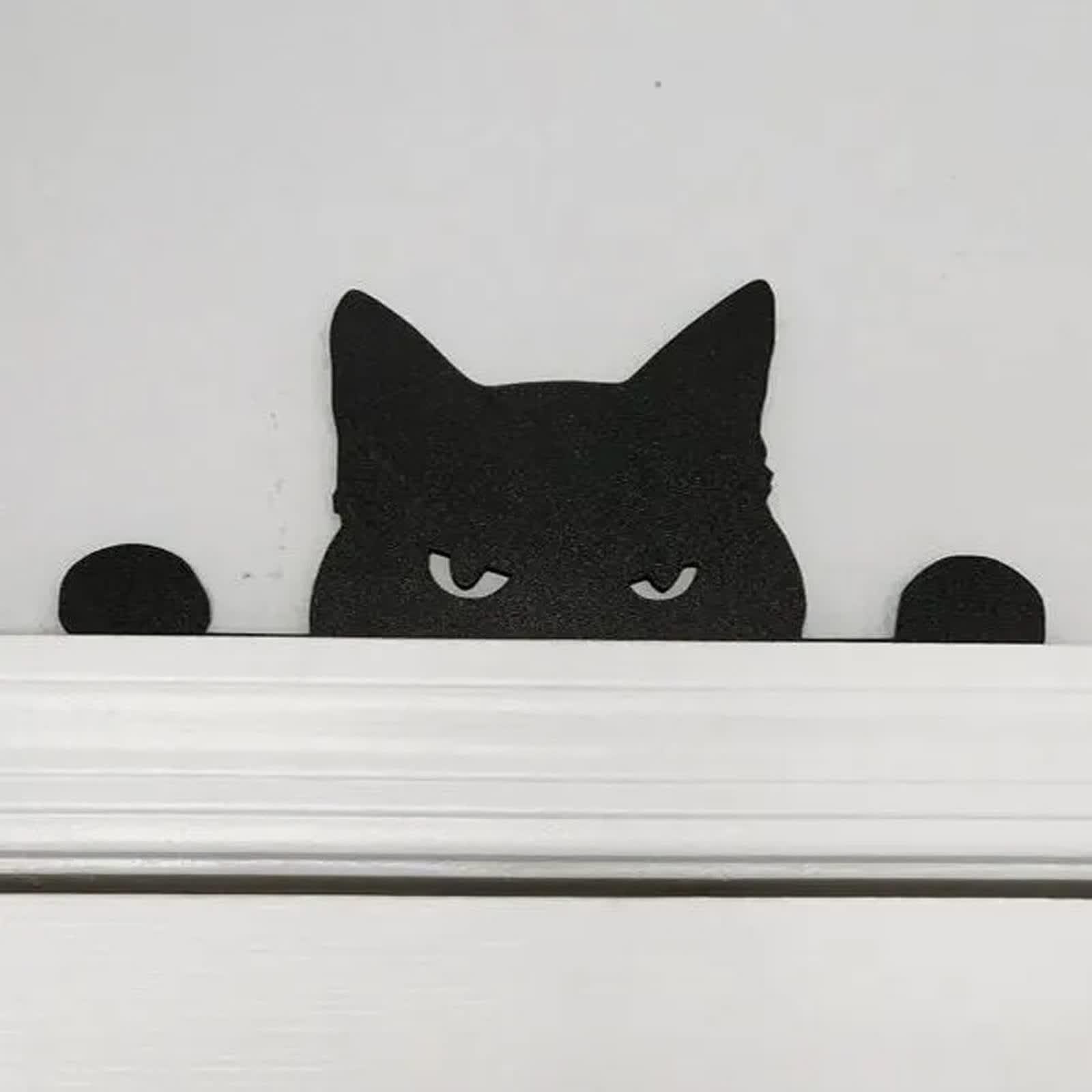 Metal Adorable Cat Home Decor Door Topper - Angry Cat - 1PC - image 1