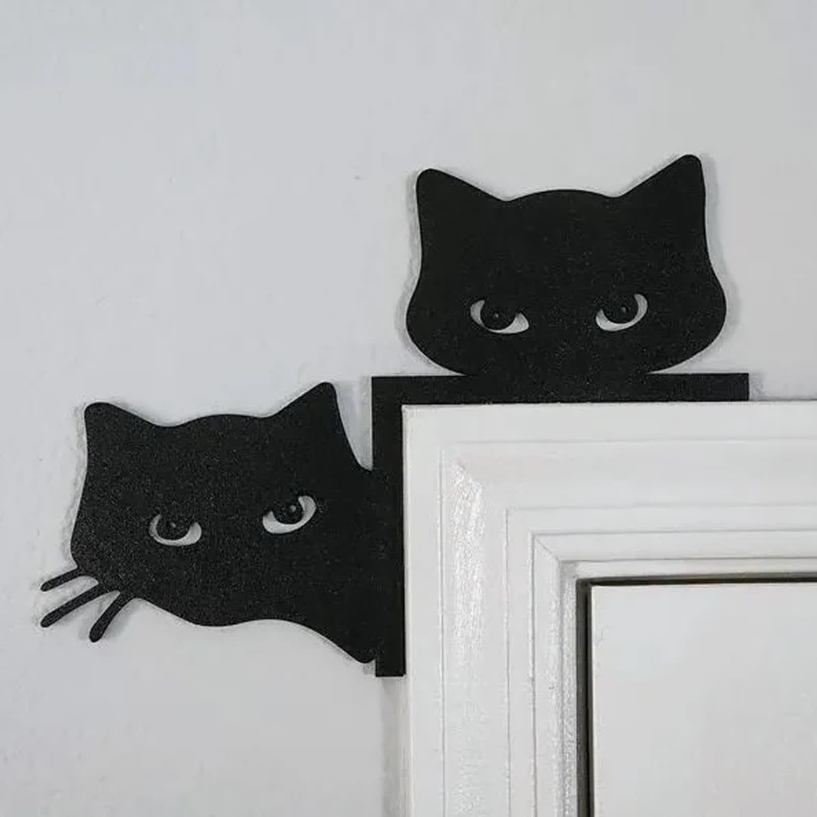 Metal Adorable Cat Home Decor Door Topper - Two Cats - 1PC - image 3
