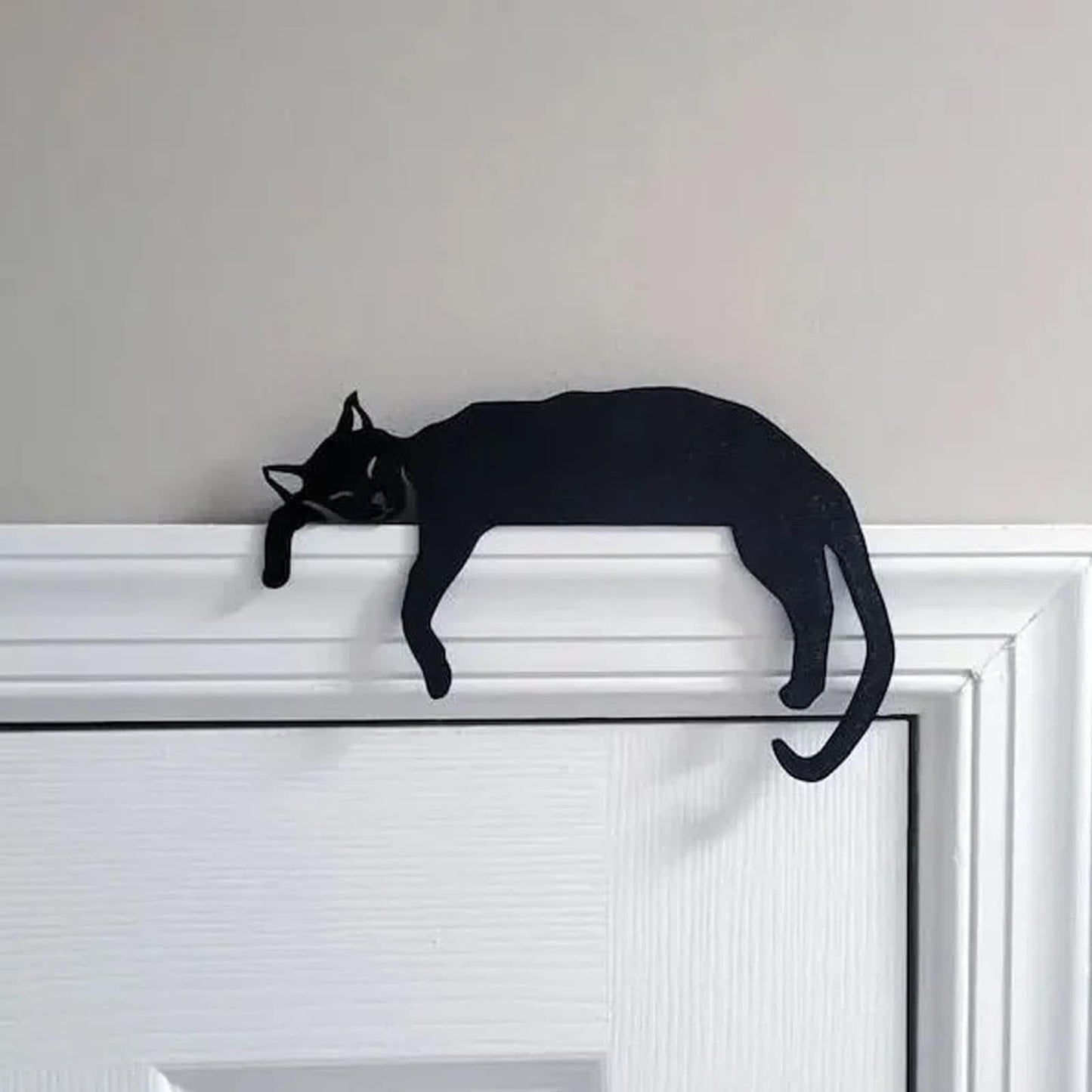 Metal Adorable Cat Home Decor Door Topper - Sleeping Cat - 1PC - image 6