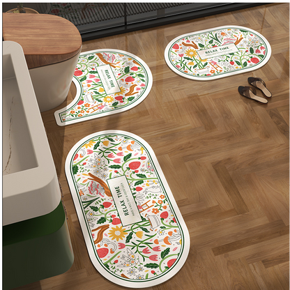 Floral Diatom Mud Anti-slip Bath Mat  - image 2