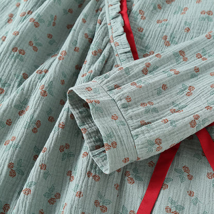 Kimono Rural Rose Cotton Gauze Pajama Set - image 3
