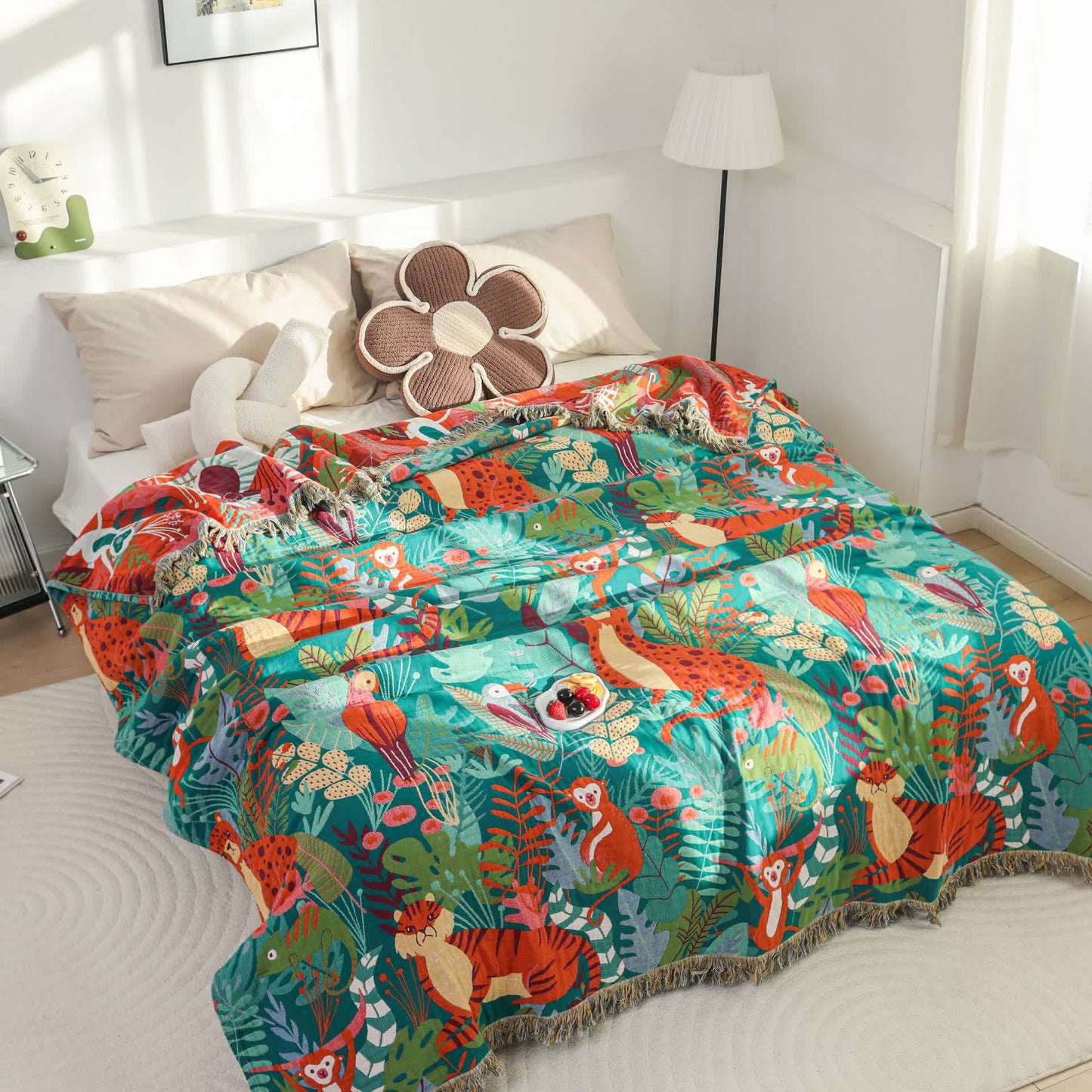 Forest Animals Cotton Gauze Reversible Blanket - image 5