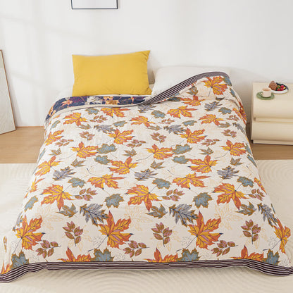 Cotton Gauze Maple Leaf Breathable Quilt - Queen - image 0