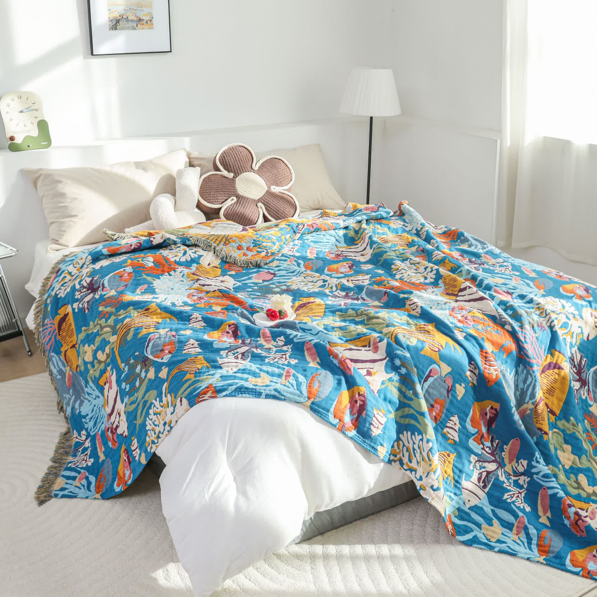 Underwater World Cotton Gauze Blanket - image 4