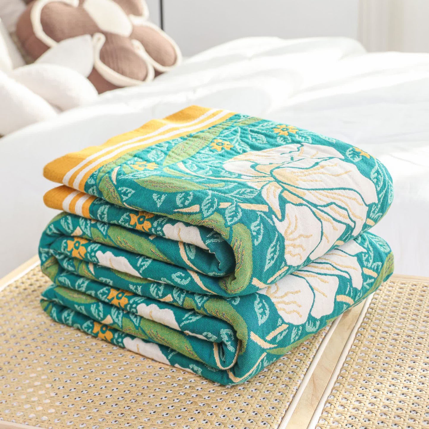 Pure Cotton Elegant Pastoral Soft Blanket - image 2