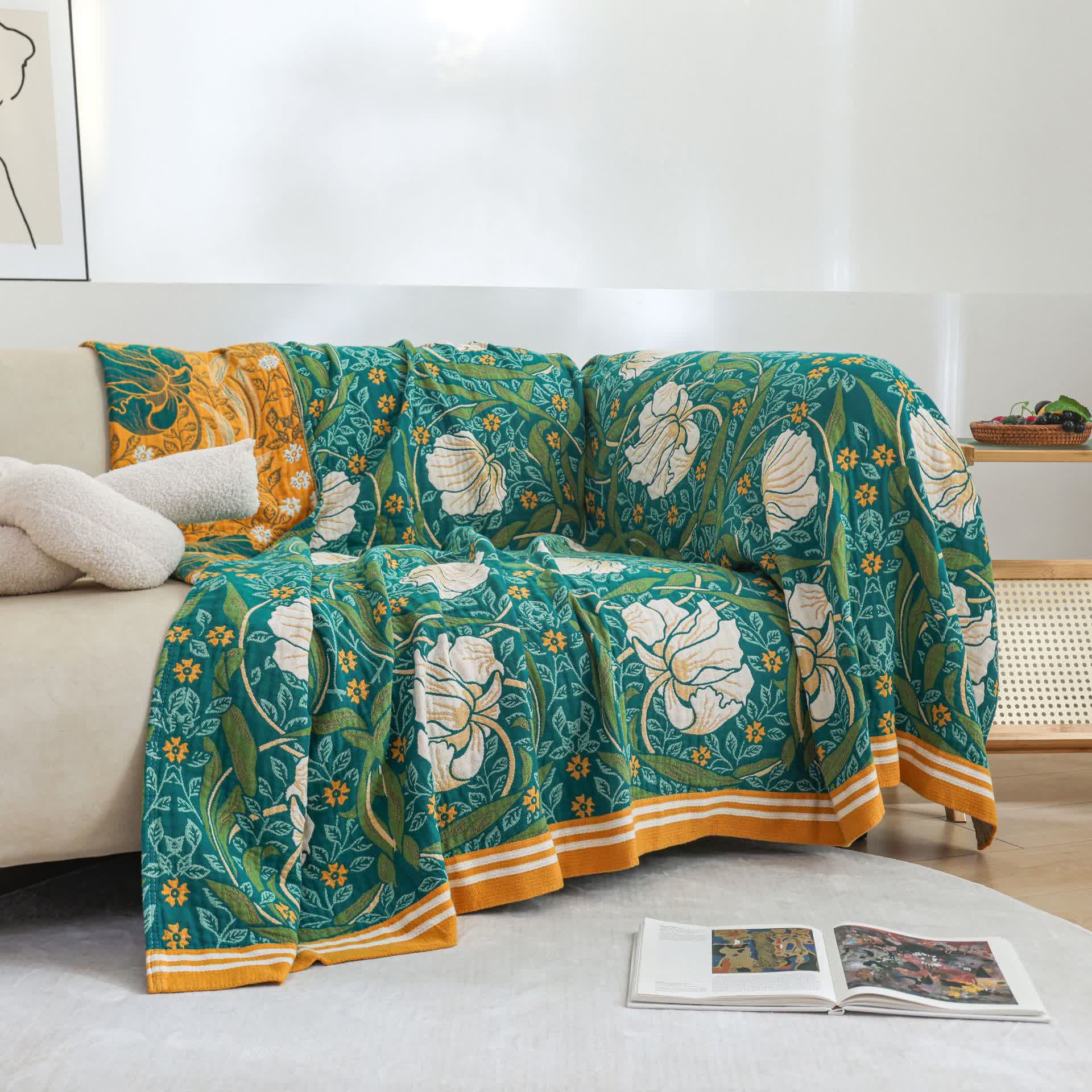 Pure Cotton Elegant Pastoral Soft Blanket - image 1