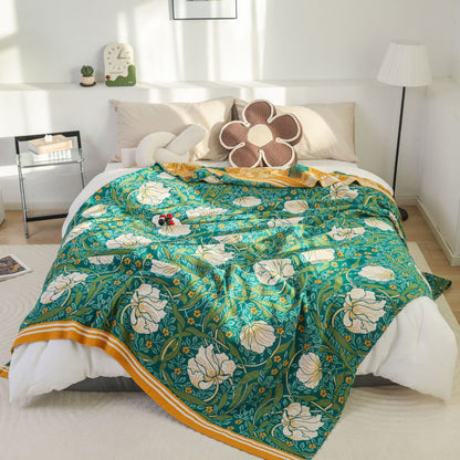 Pure Cotton Elegant Pastoral Soft Blanket - image 4