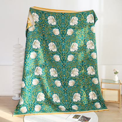 Pure Cotton Elegant Pastoral Soft Blanket - 79"W x 90"L - image 0