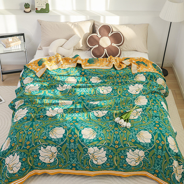 Pure Cotton Elegant Pastoral Soft Blanket - image 5