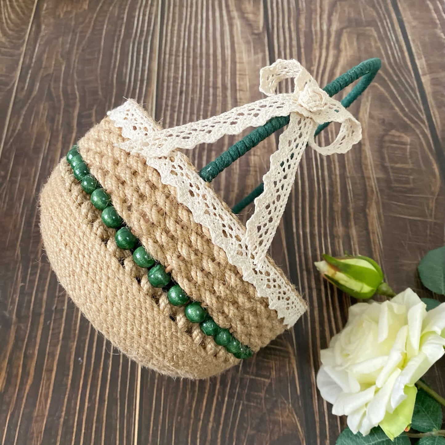 Sunflower Handmade Tabletop Storage Basket - image 2