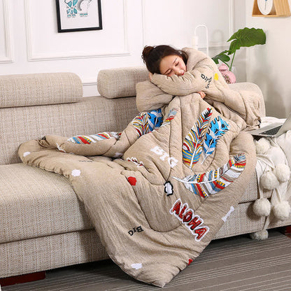 Thickened Warm Wearable Quilt with Sleeves - image 2