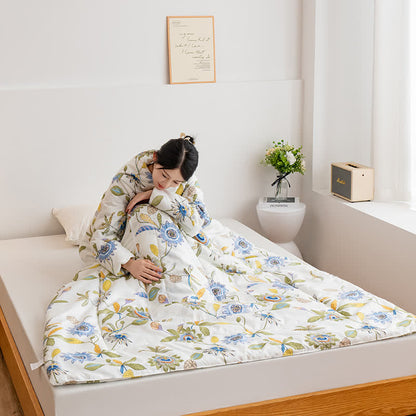 Floral Portable Pillow Quilt with Sleeves - image 5