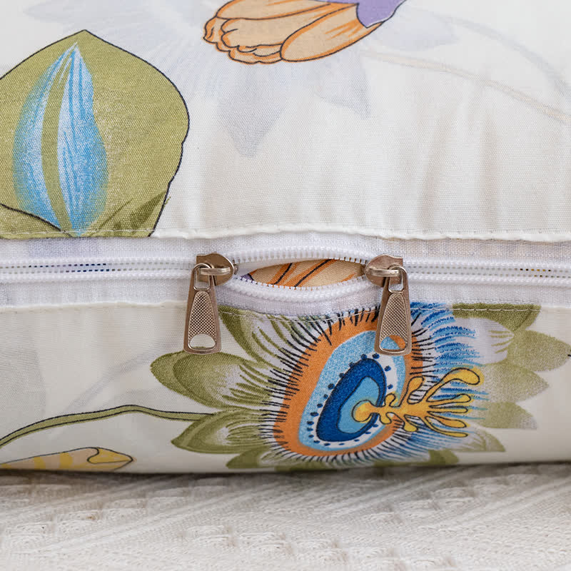 Floral Portable Pillow Quilt with Sleeves - image 9